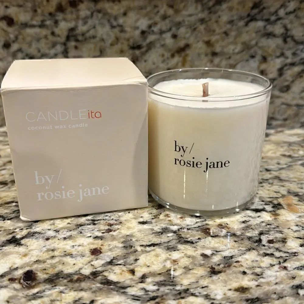 By Rosie Dulce Candle vanilla hinoki wood & nude musk brand nee in box